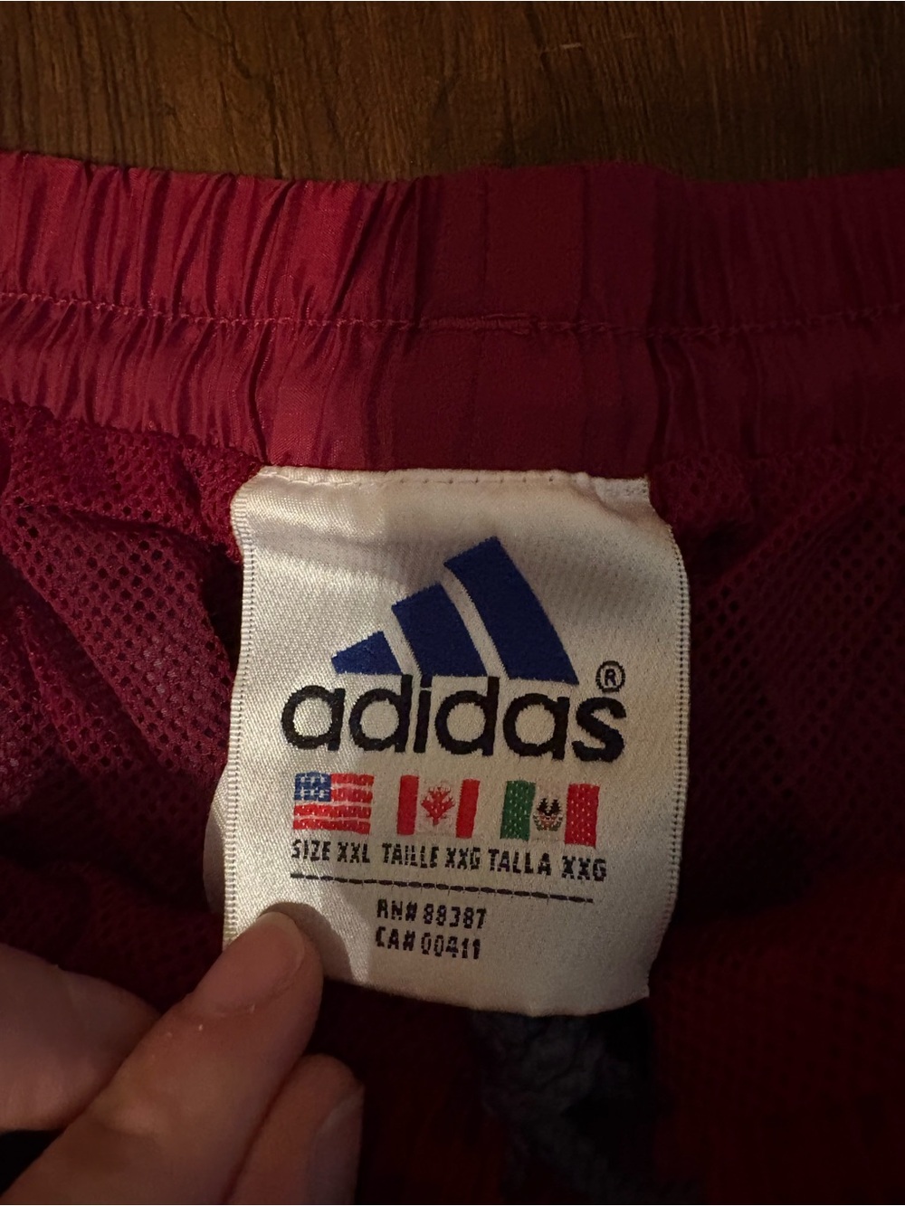 Adidas Vintage Red Athletic Shorts - Picture 3 of 4